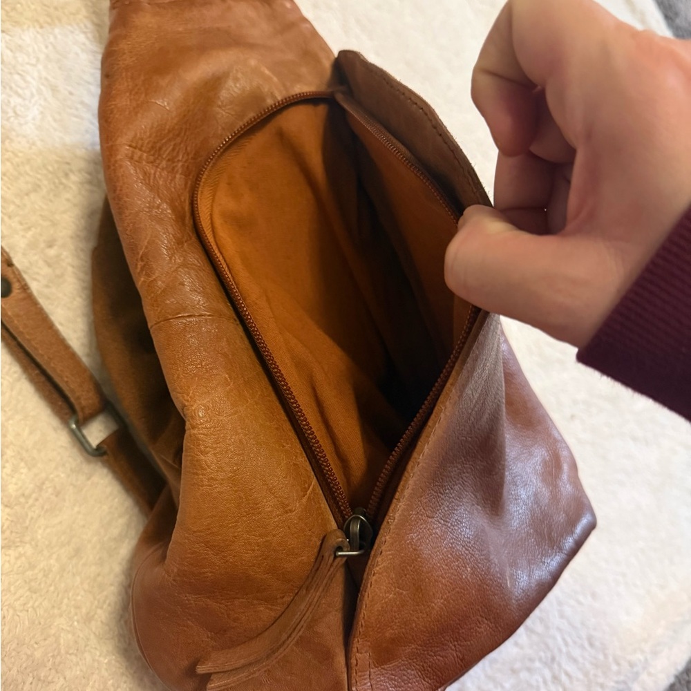 Free People Tan Leather Backpack - Picture 3 of 8